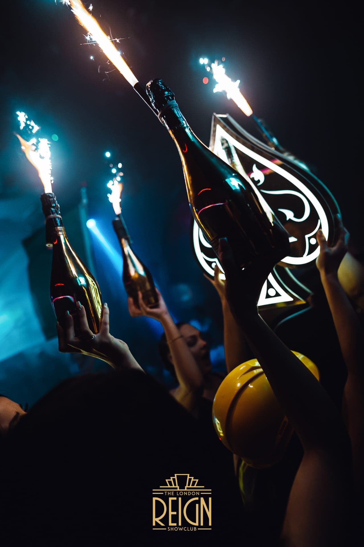 Luxury nightclub interior in Mayfair, London