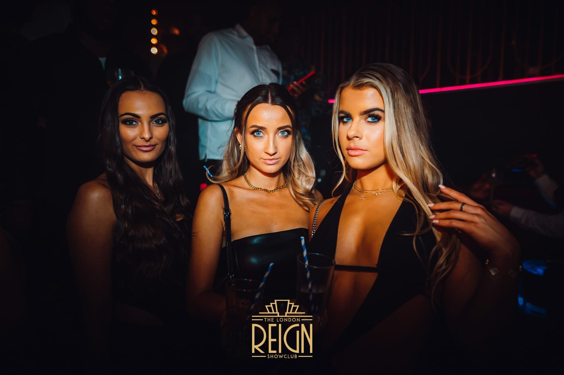 High-end bottle service and champagne presentation at a premium London nightclub