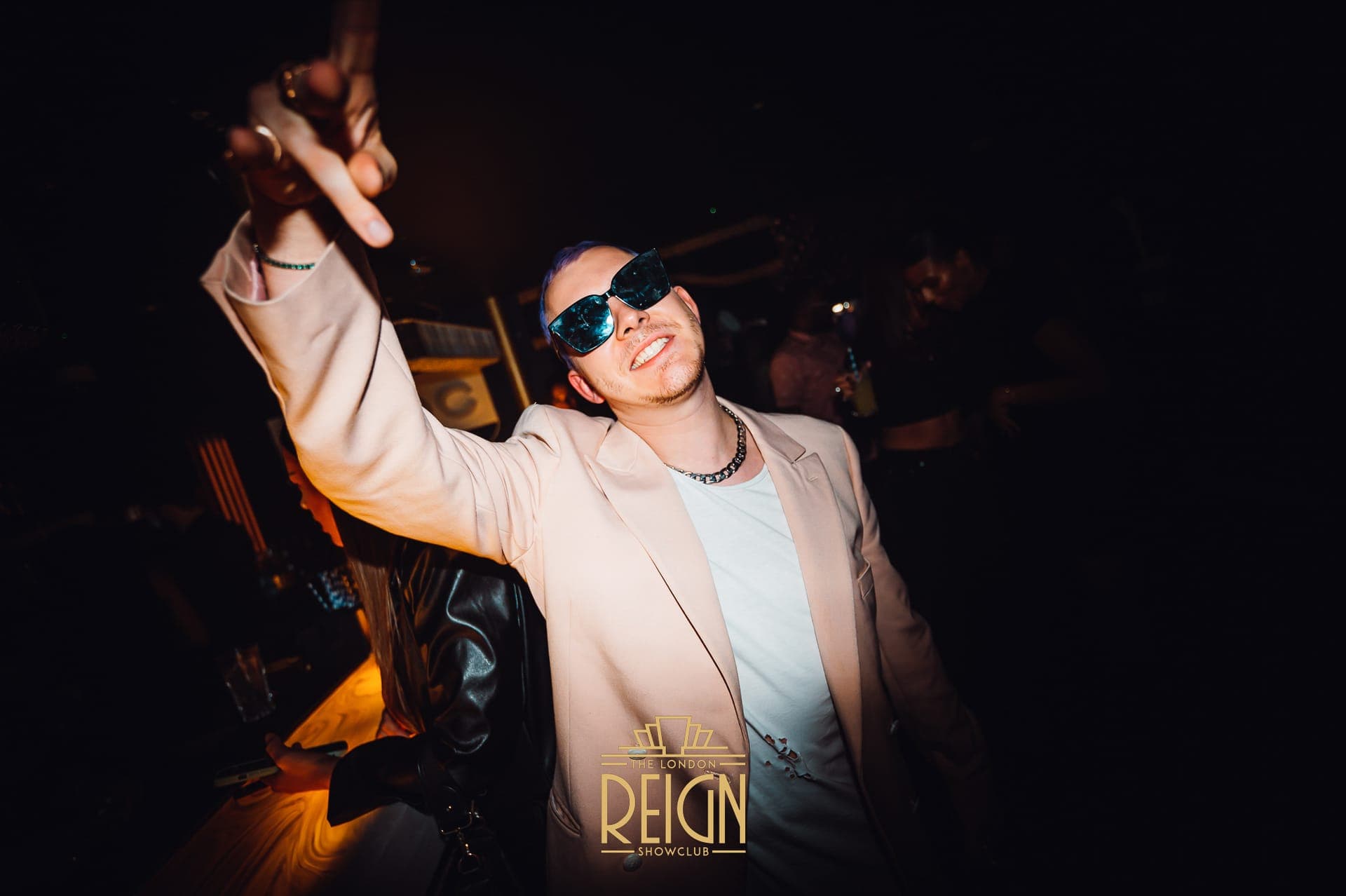 Champagne service at an exclusive London nightclub