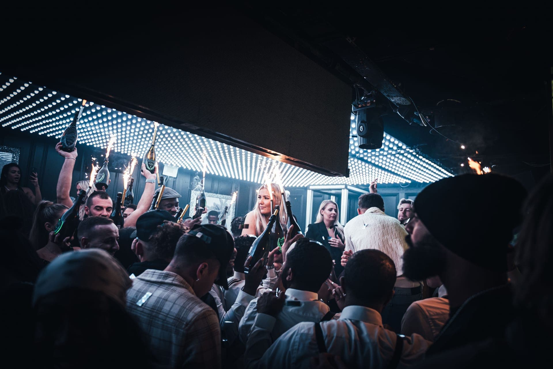 Luxury nightclub interior in Mayfair, London