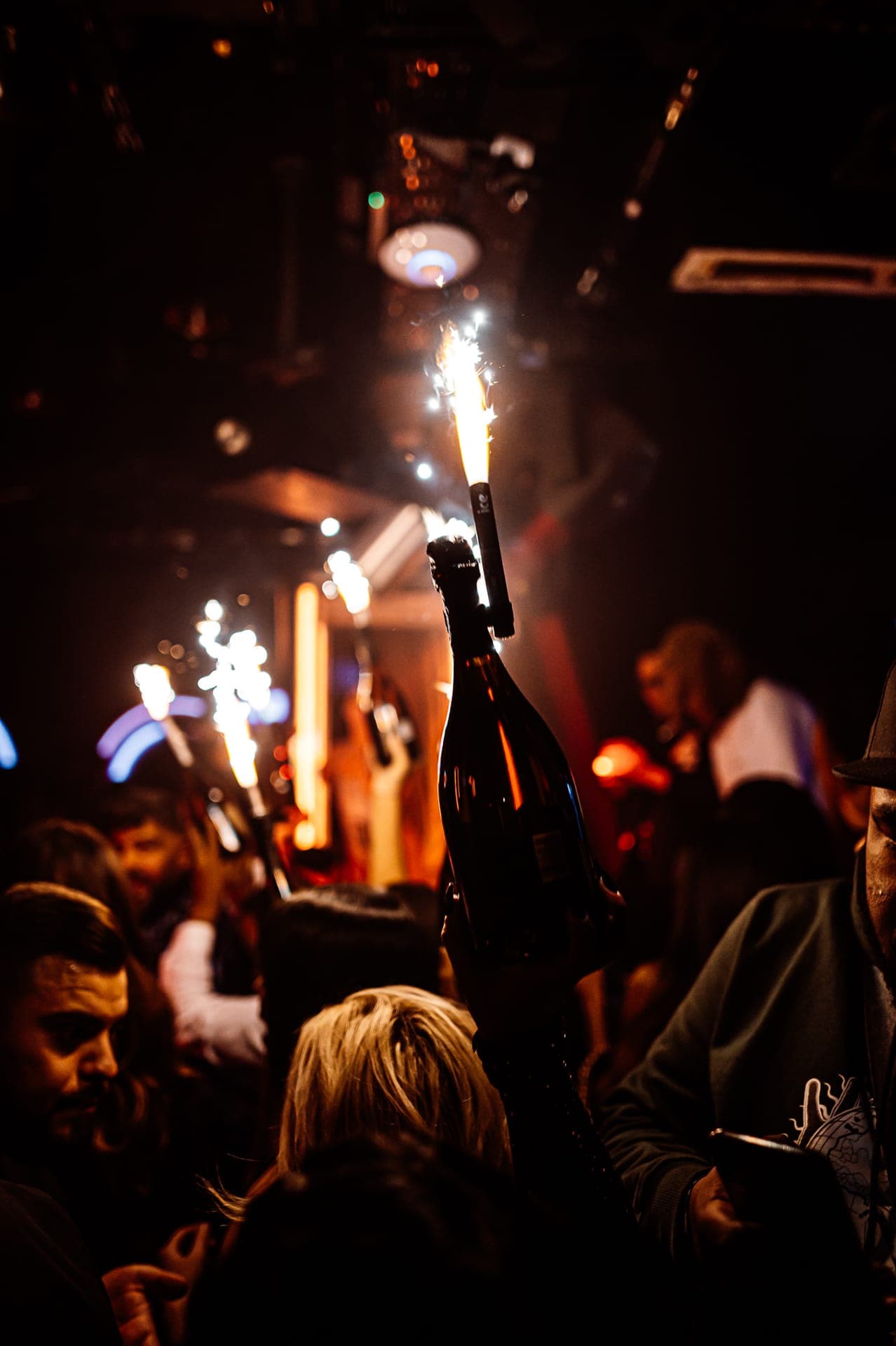 London nightclub door policy with security and queue outside a Mayfair venue